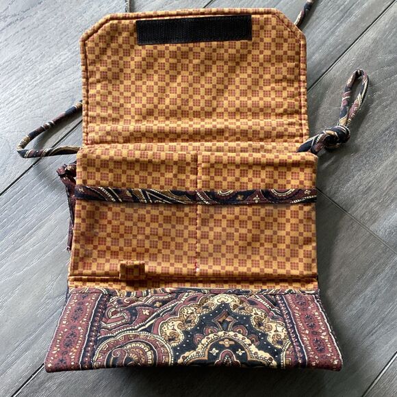 Vera Bradley Designs Colette Wallet Paisley Detachable Strap Retired Vintage - Picture 8 of 11